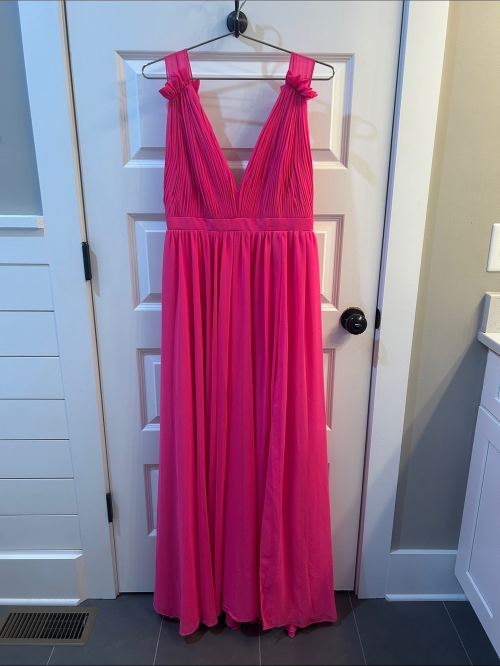 Mac Duggal Hot Pink Evening Dress